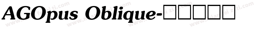 AGOpus Oblique字体转换